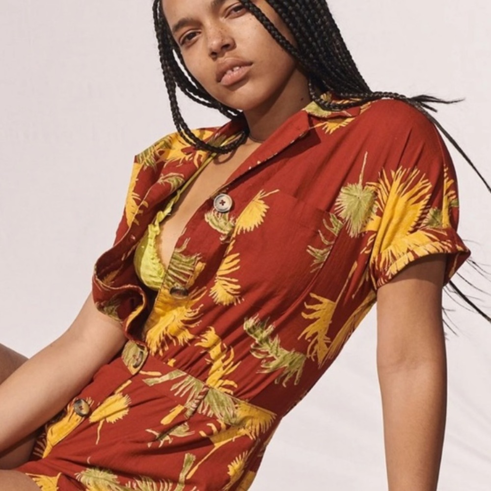NWT Free People Malibu Button Front Romper